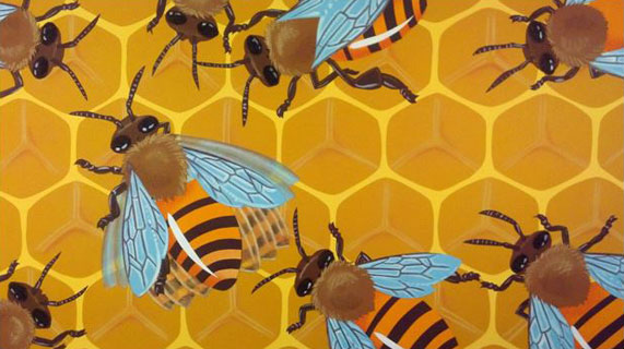 Her dance gives the other bees the right direction to fly